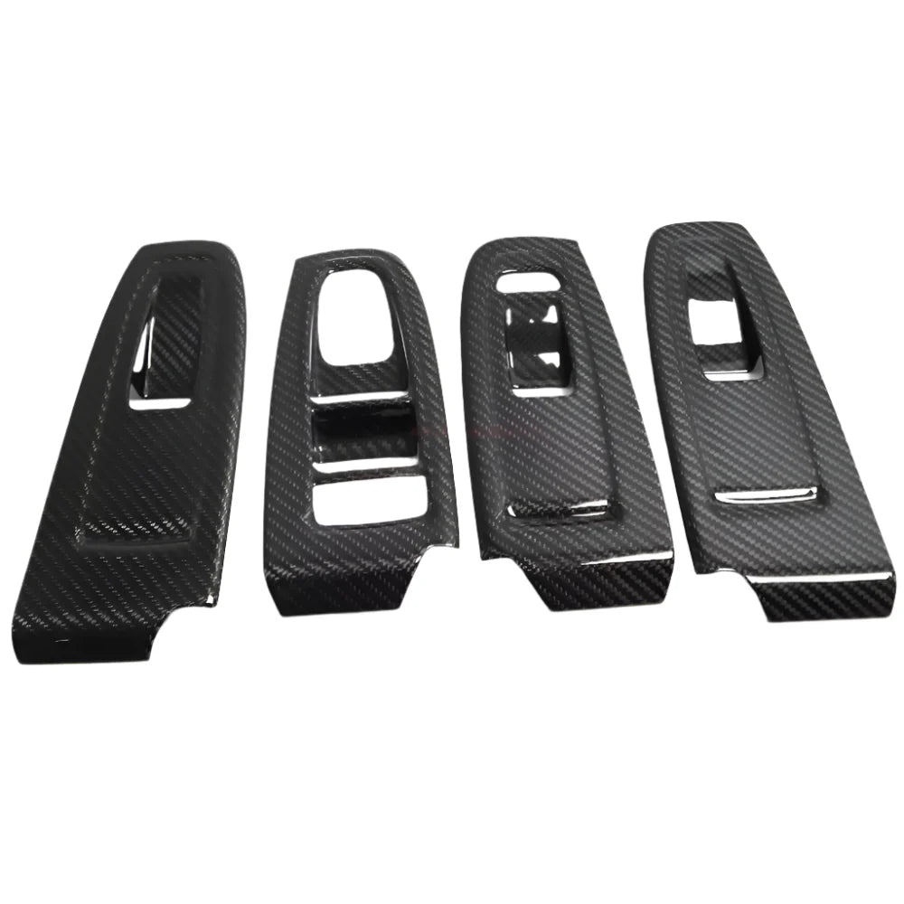 Carbon Door Inner Handle Window Lifter Switch Cover Trim - Subaru WRX VB 2022+