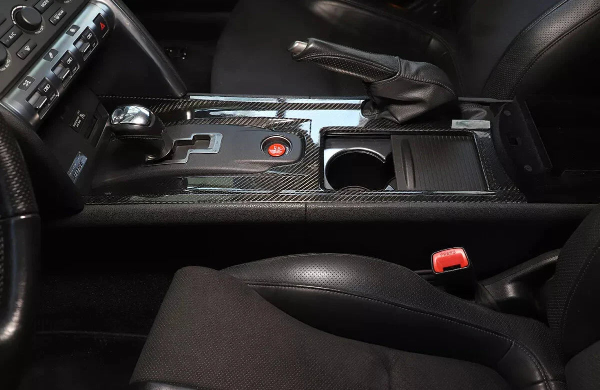 Carbon Fiber Center Console Panel Cover - Nissan R35