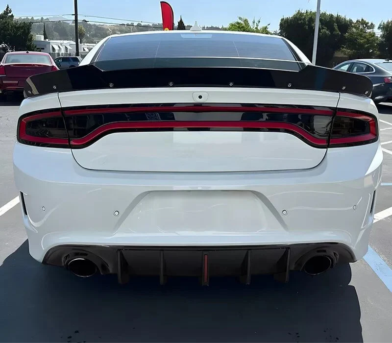 Gloss Black Rear Diffuser w/ LED - 15-23 Dodge Charger