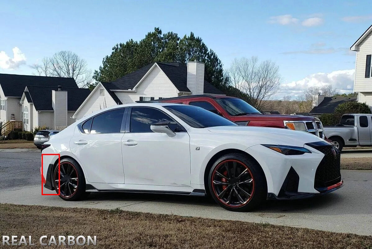 Carbon Fiber Rear Bumper Side Canard - Lexus IS300 IS350 IS500 2021-2025