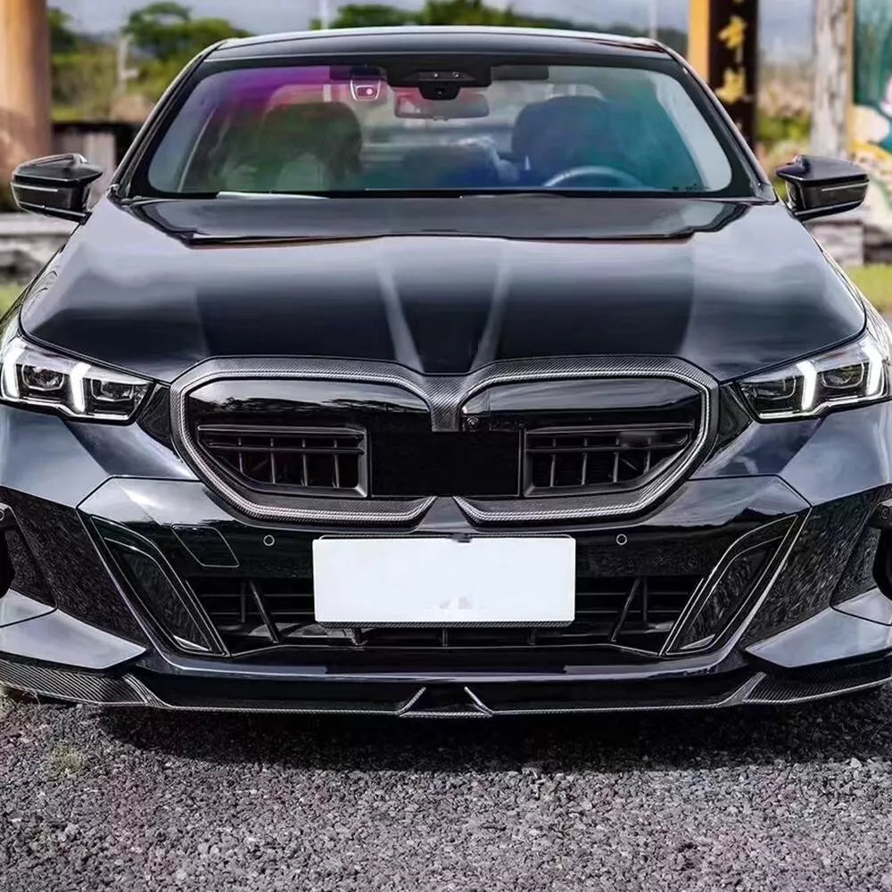 Dry Carbon Fiber Front Grill Cover Garnish - 2024-2025 BMW G60 530i G90 M5