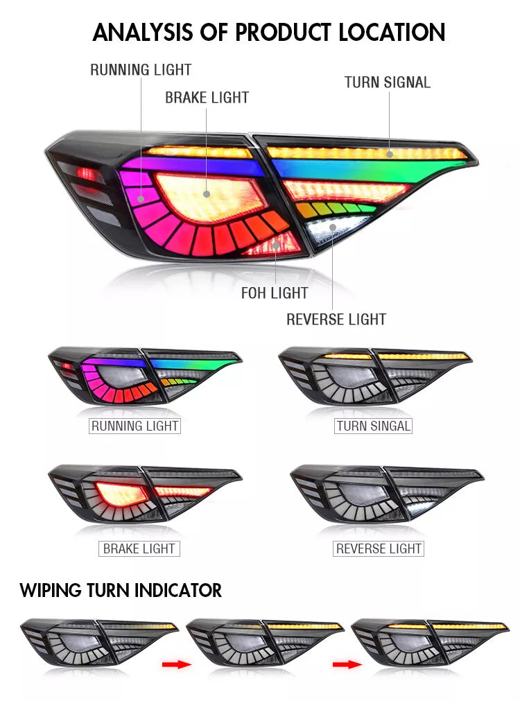 GTS Style LED Sequential Rear Tail Lights Set - Honda Civic 11th Sedan Gen 2022-2024