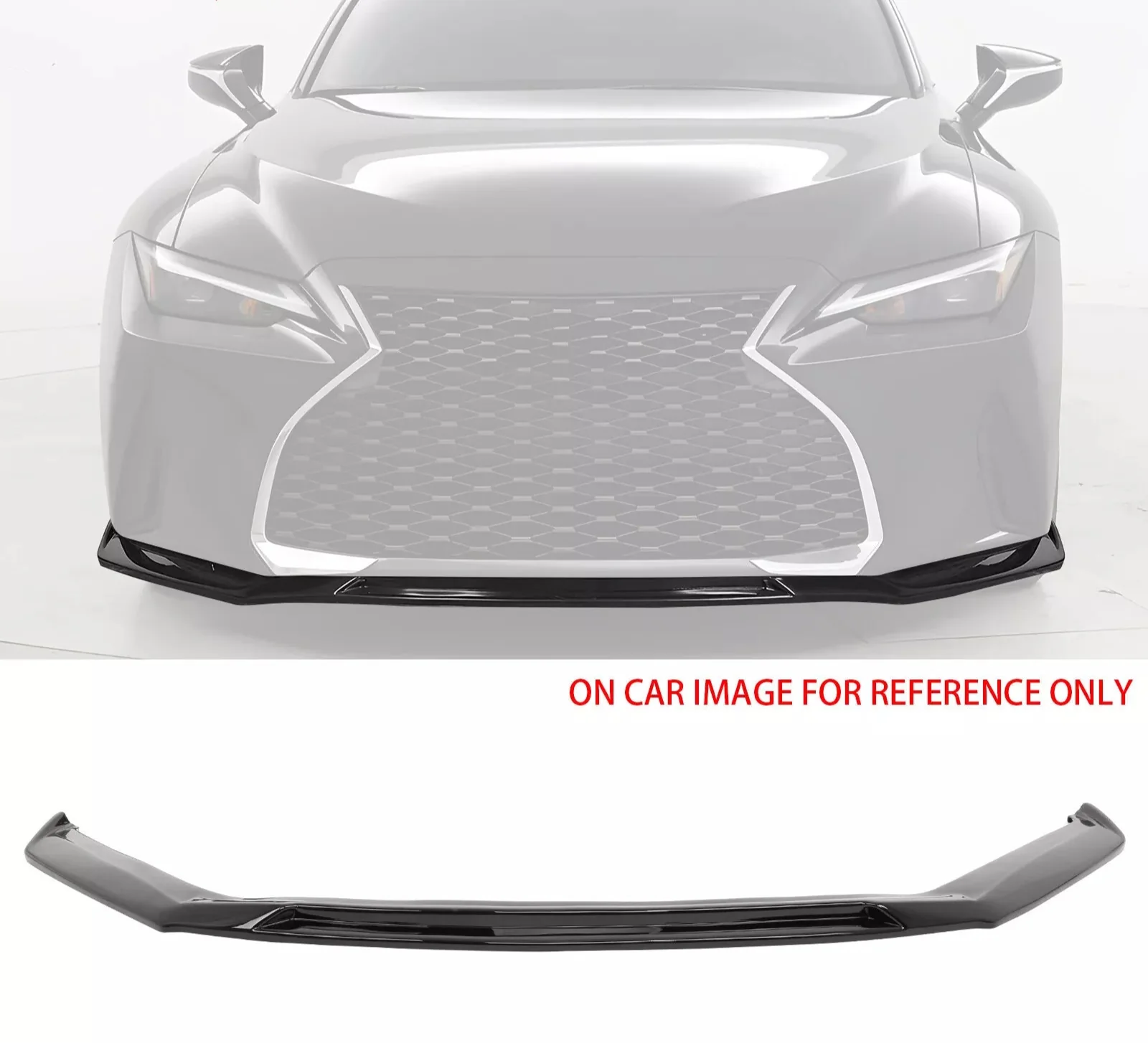 Gloss Black Cs Style Front Lip Splitter- 2021-2024 Lexus IS300 IS350