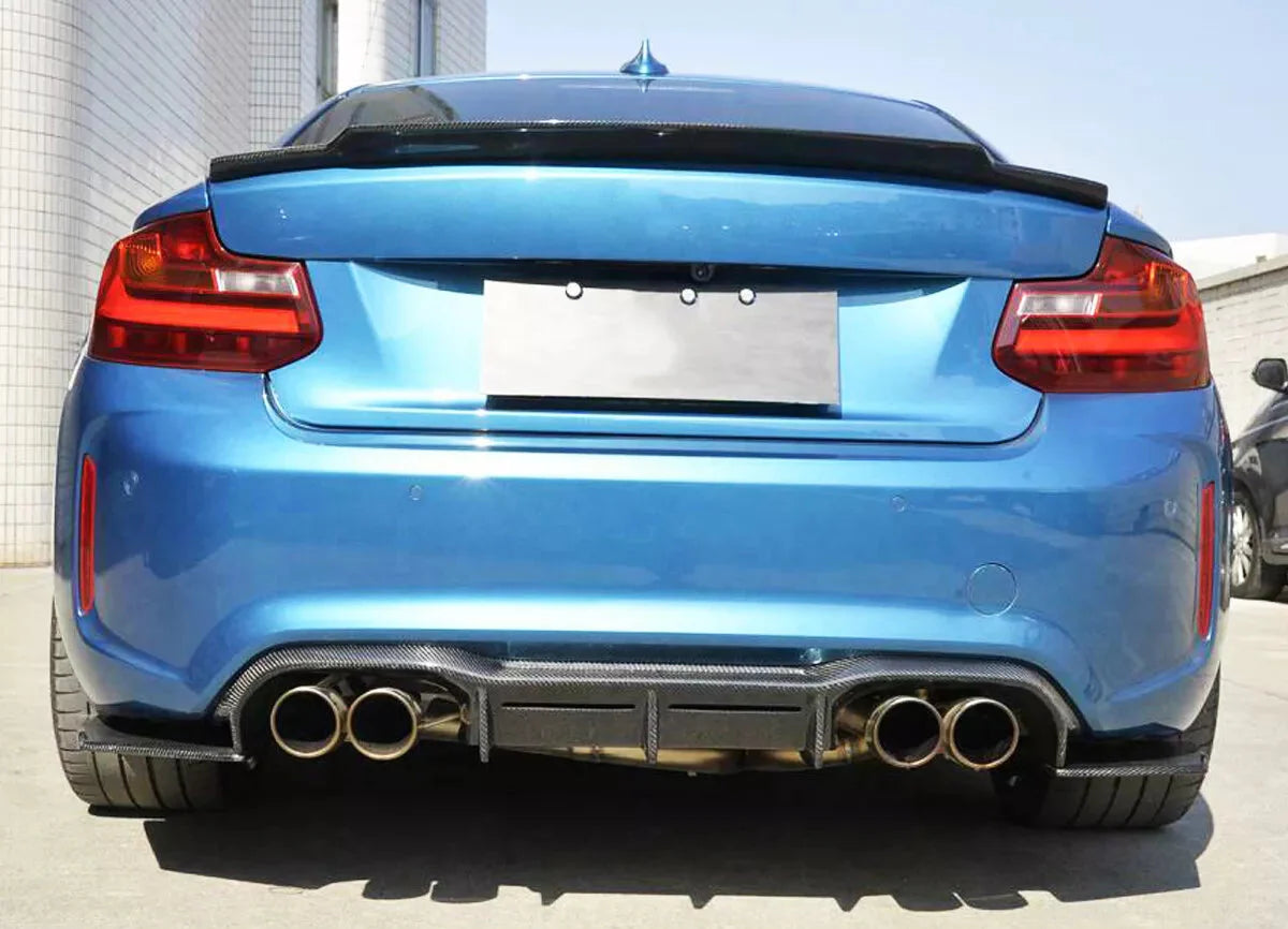 MT Style Carbon Fiber Rear diffuser - 2017-2021 BMW F87 M2