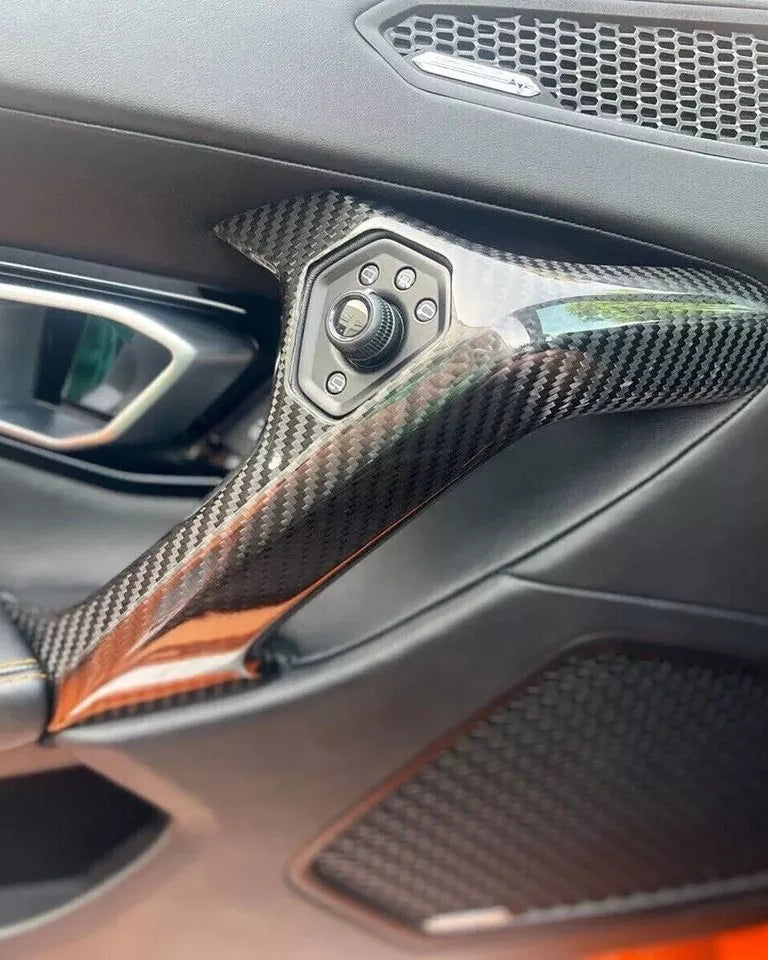 Carbon Interior Door Grab Handle Cover Trim - Lamborghini Huracan 2014-21