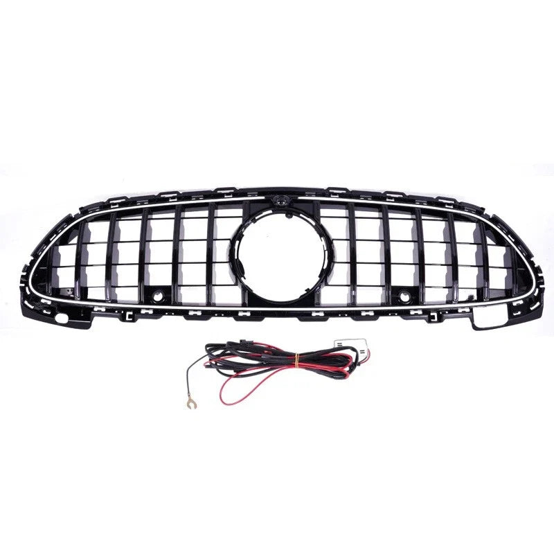 Gloss Black GTR Style w/LED Front Grille replacement - Mercedes Benz C-class W206 S206