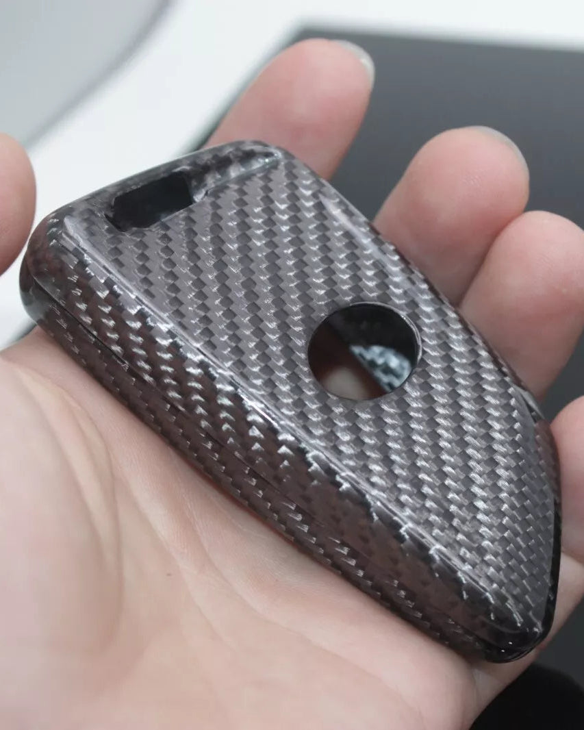 Carbon Fiber Keychain Key Fob Cover Holder - Toyota Supra GR