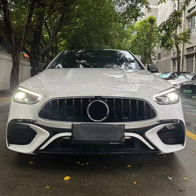 Gloss Black GTR Style w/LED Front Grille replacement - Mercedes Benz C-class W206 S206