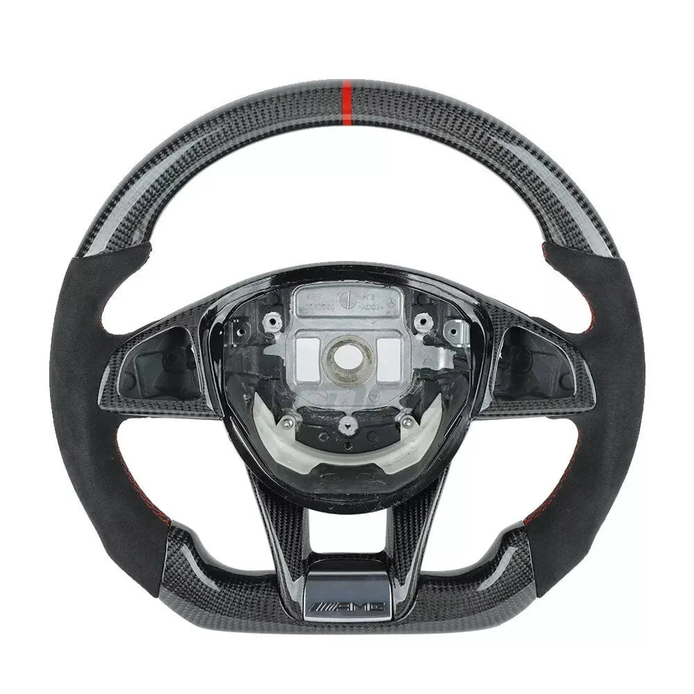 Carbon Fiber Steering Wheel w/ Stripe - Mercedes Benz G-Class