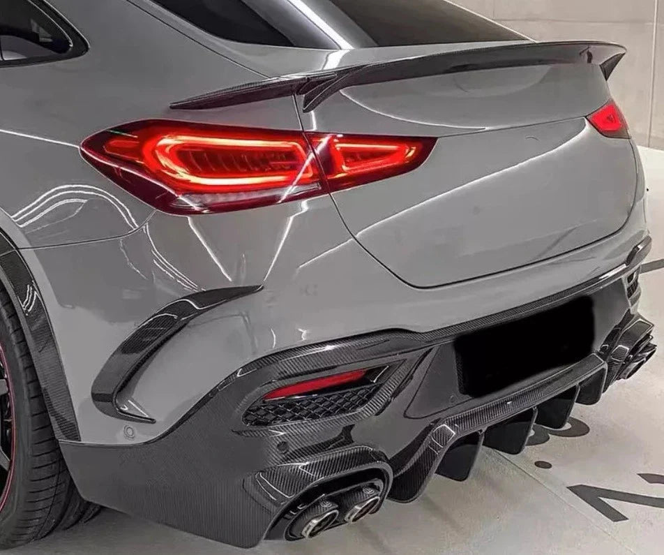 Carbon Rear Bumper Diffuser w/ Exhaust tips - Mercedes Benz W167 GLE350 GLE53 GLE63 AMG Coupe
