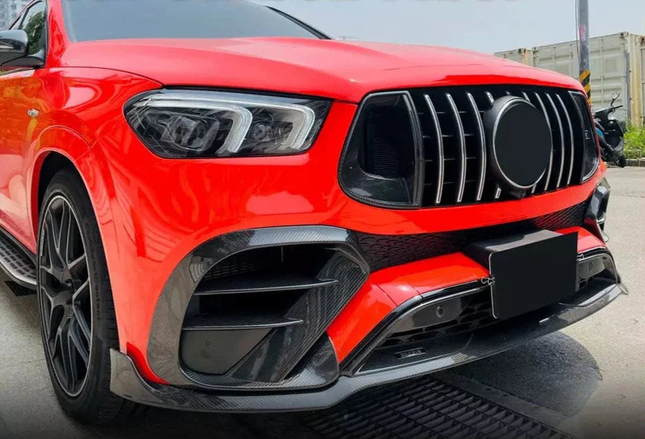 Carbon Fiber Front Bumper Splitter Lip - Mercedes Benz W167 C167 GLE450 GLE63 AMG Coupe