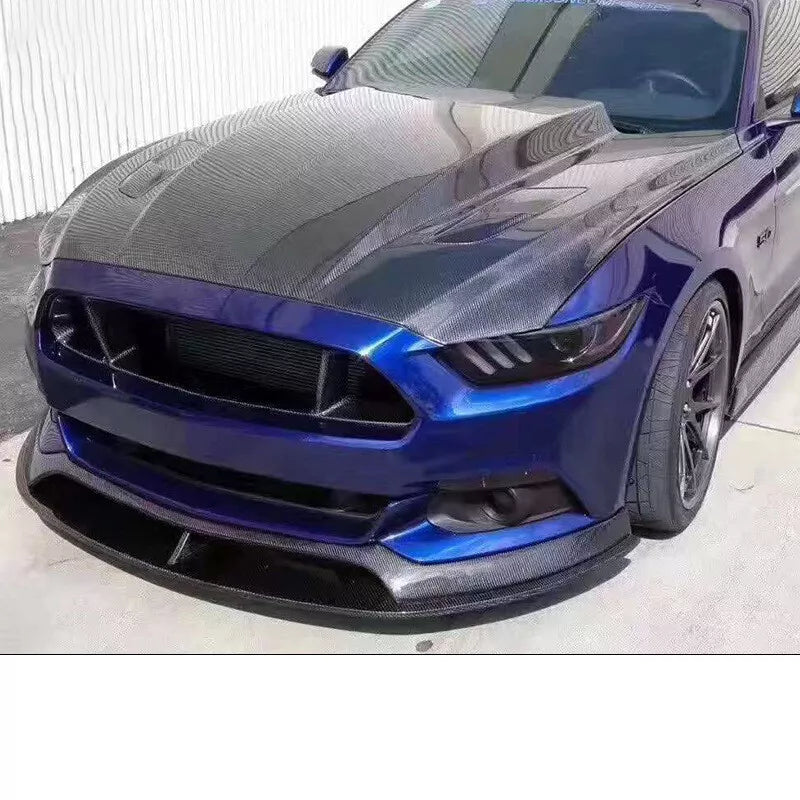 AC Style Carbon Fiber Front Lip - Ford Mustang