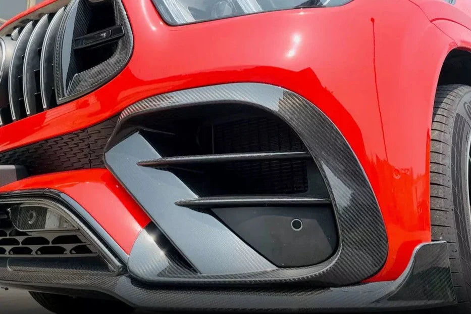 BRS Style Carbon Fiber Fog Lamp Grilles - Mercedes Benz W167 C167 GLE450 GLE63