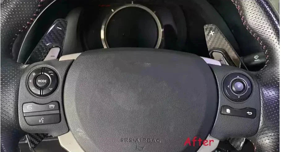 Carbon Fiber Paddle Shift Extensions - Lexus IS200t 250 300 350 F Sport 2014-19