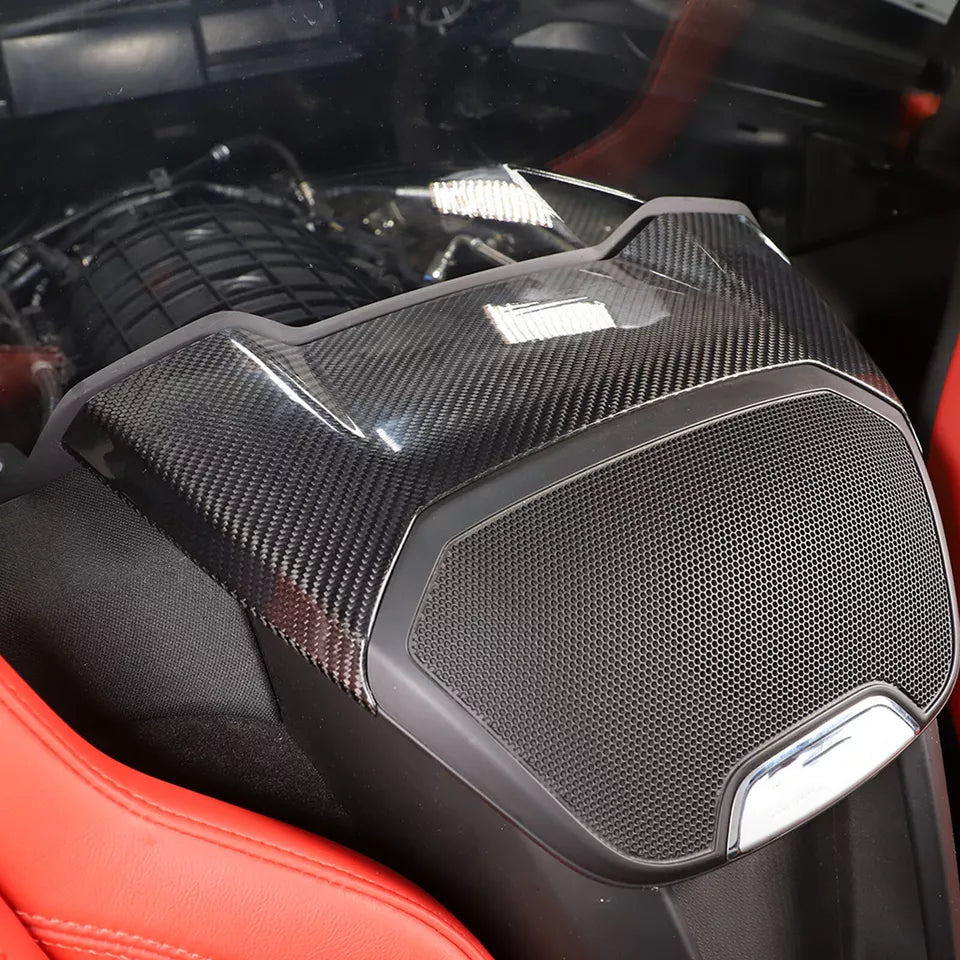 Carbon Fiber Rear Speaker Top Panel Cover - Corvette C8 2020-2024