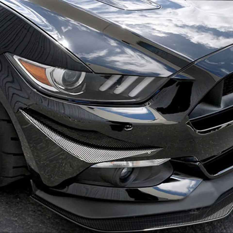Carbon Fiber Front Bumper Canard - Ford Mustang