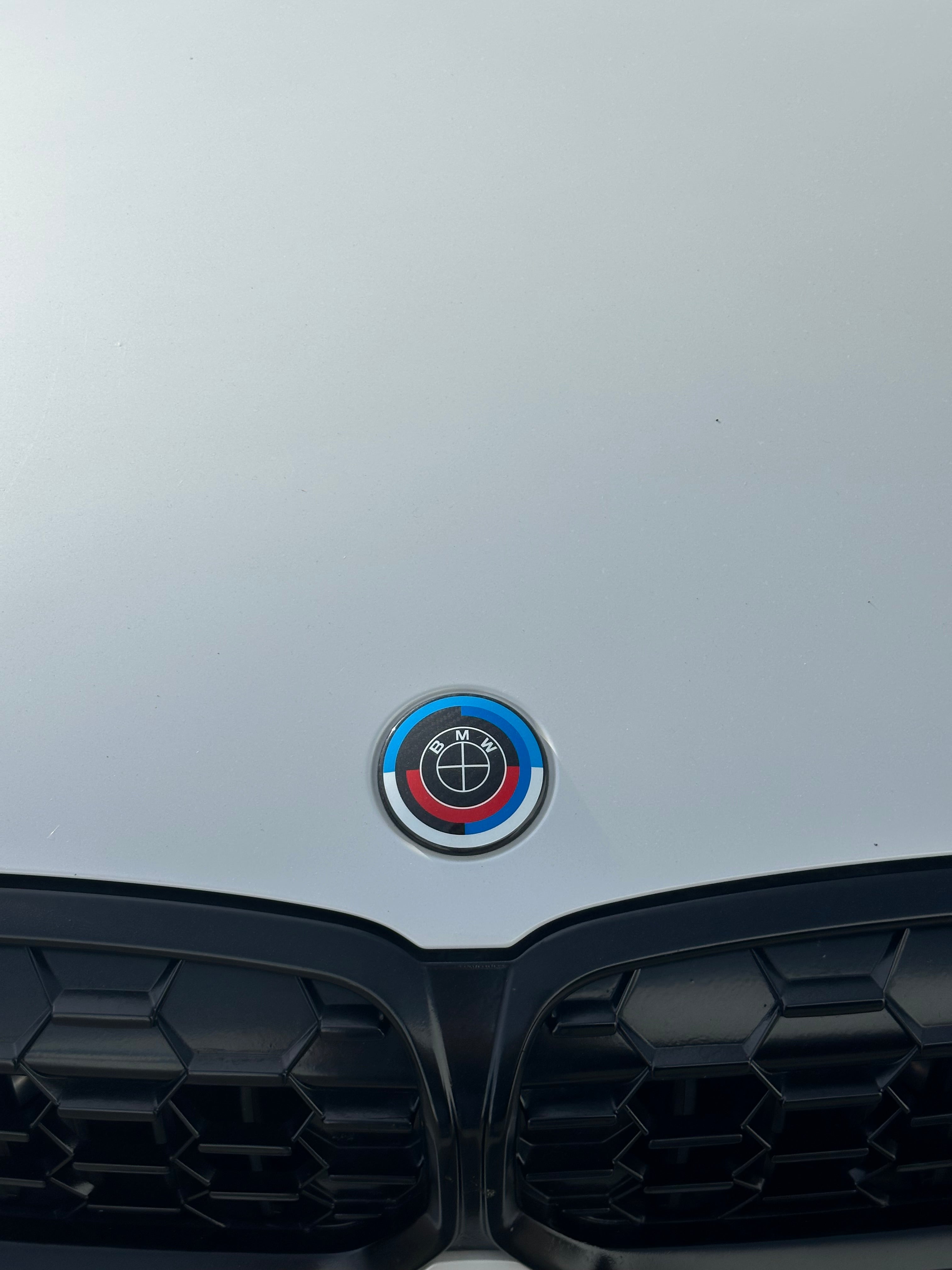 Carbon Fiber 50th Years M Heritage Emblem Roundel Cover &  Hub Cap Replacement (7 Piece)- BMW Roundel