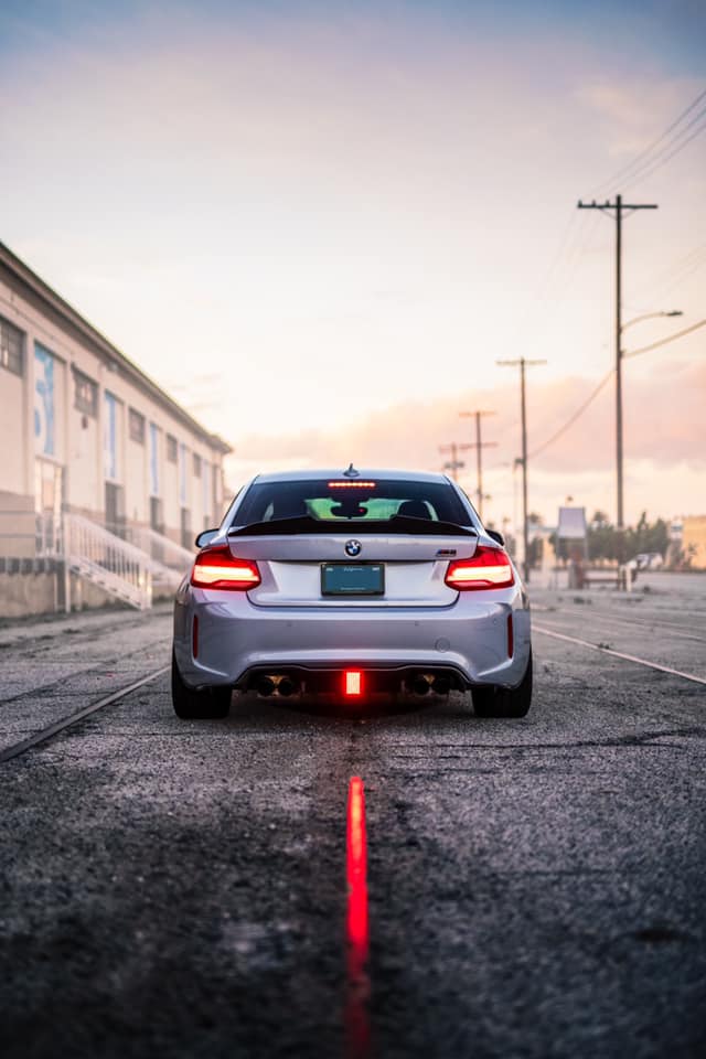 Carbon Fiber Rear Diffuser w/ Brakelight  For BMW F87 M2 M2C