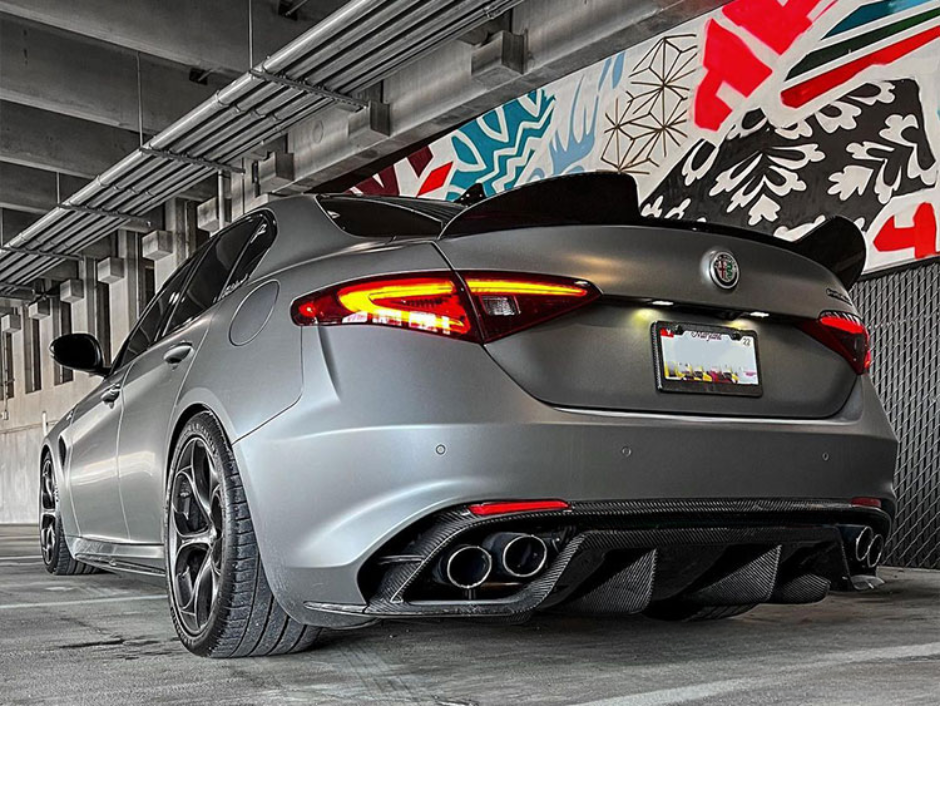 Carbon Fiber Rear Diffuser - Alfa Romeo Giulia Quadrifoglio 2021-2024