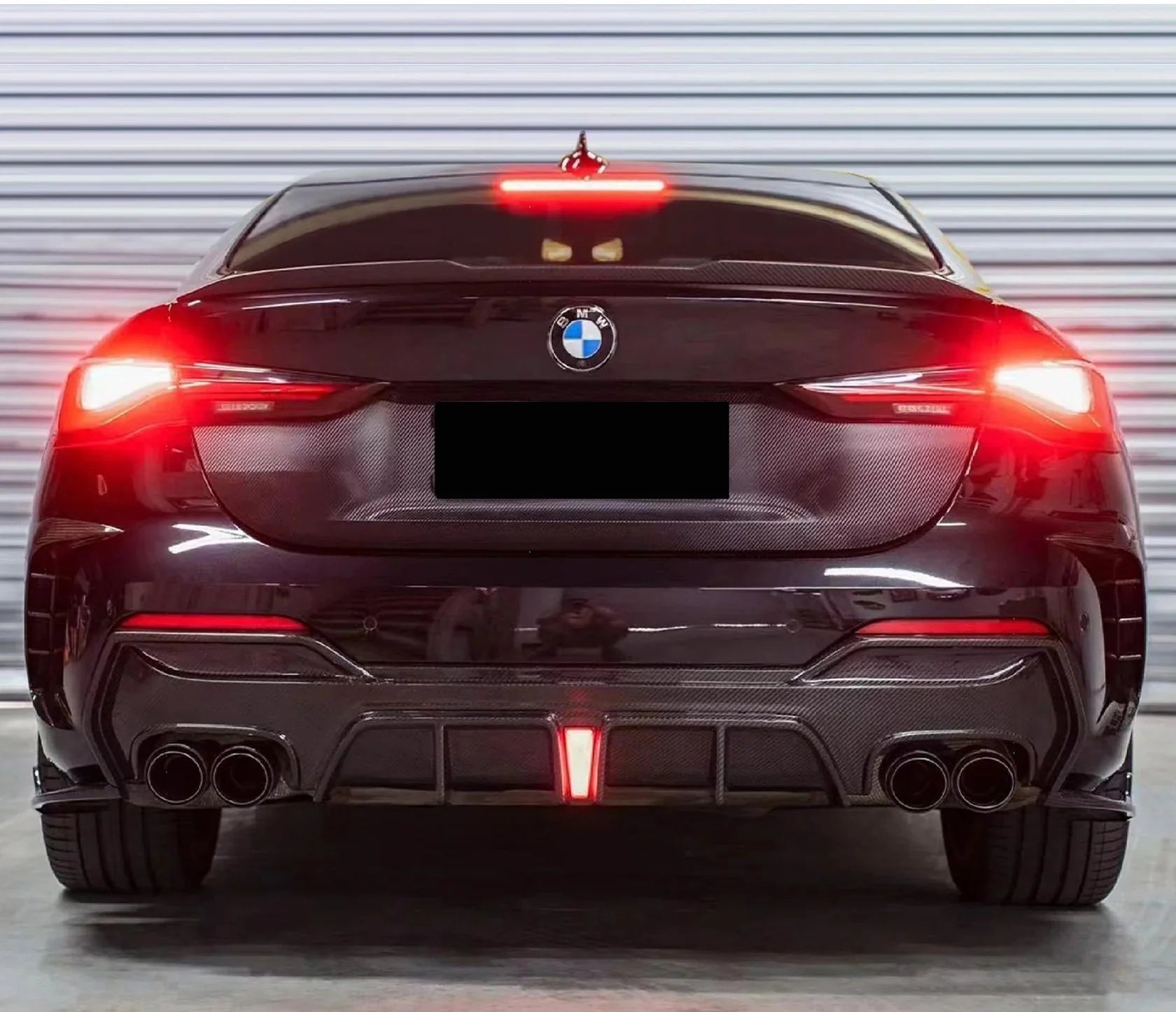 Carbon Fiber Rear Diffuser with Brake Light - BMW G22/G23 4 Series