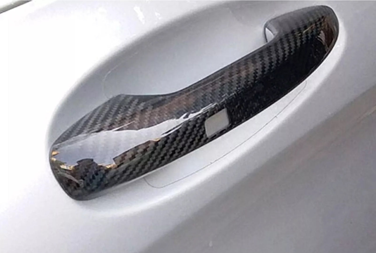 Real Dry Carbon Fiber Keyless Sensor Door Handle Cover Fits 16-21 R190 GT C S R