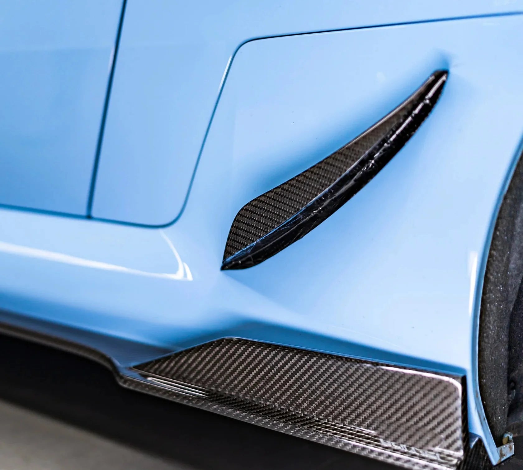 Carbon Fiber Rear Side Skirt Canards - BMW G87 M2