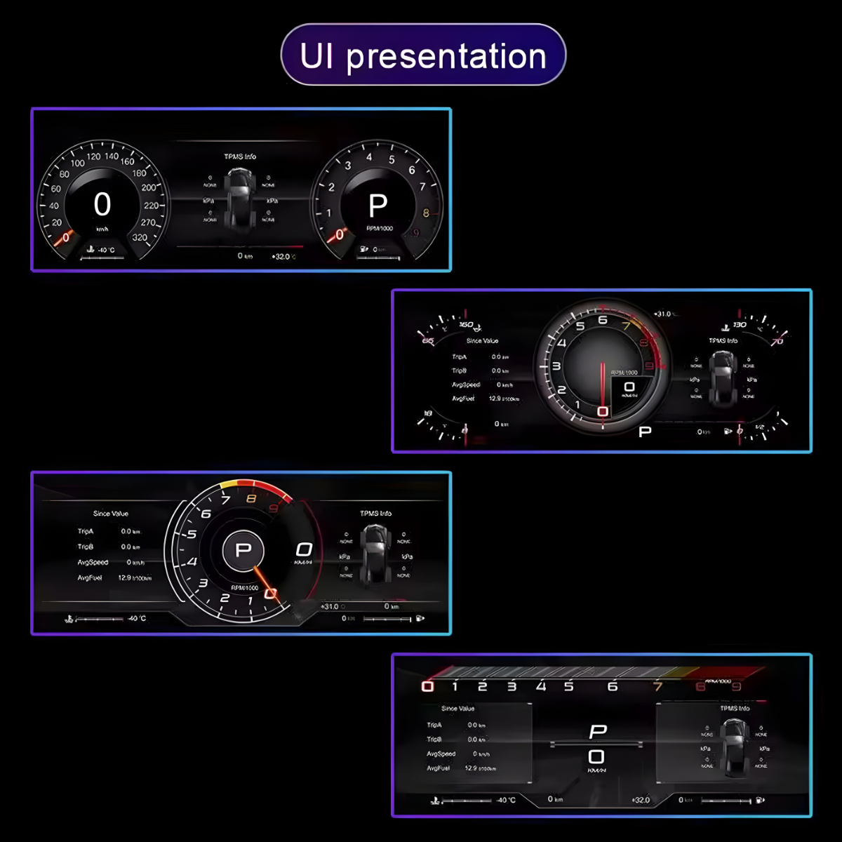 12.3-Inch LCD Digital Instrument Cluster with CarPlay for Dodge Challenger 2012–2018