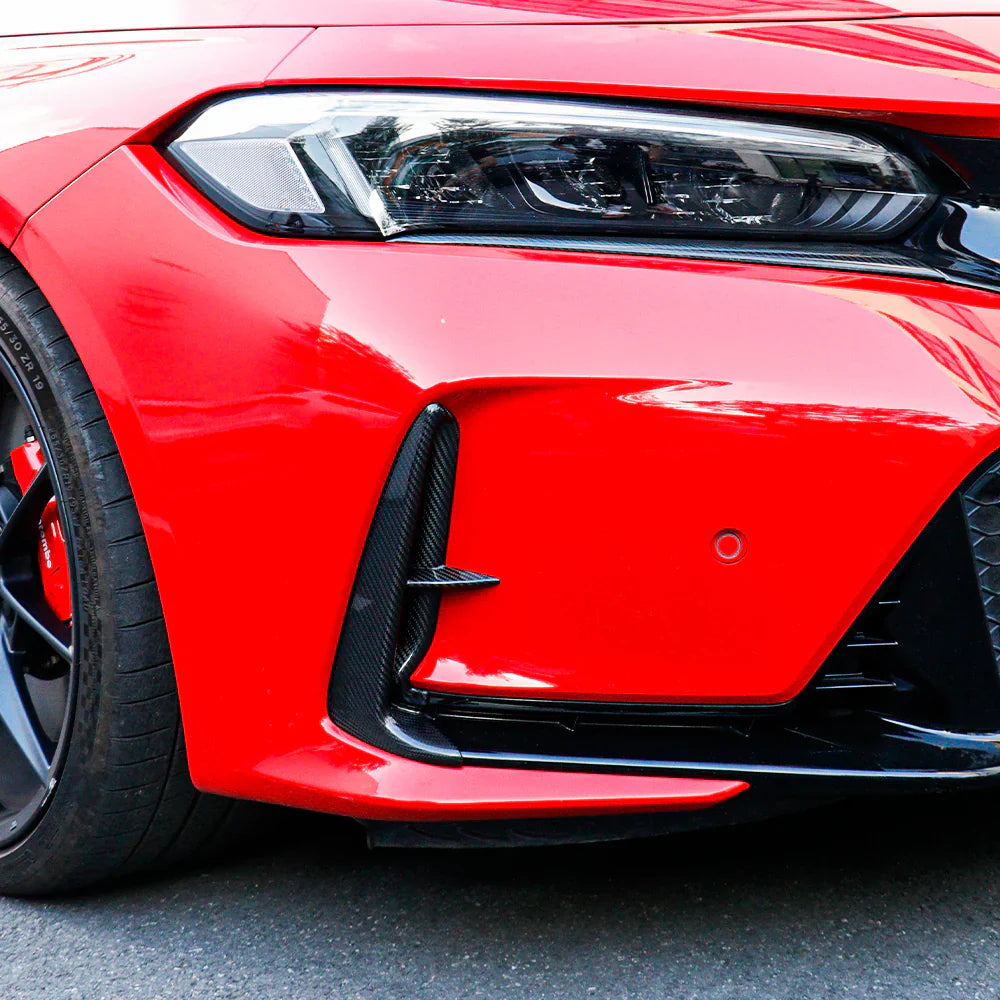 Carbon Fiber Front Bumper Vent Trim - Honda civic Type R FL5