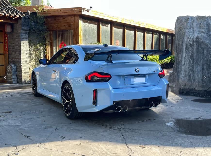 AD Style Carbon Fiber Swan Neck Wing - BMW G87 / F87 M2 & G42 / F22 2 series