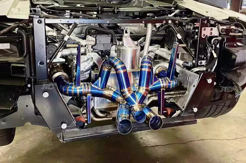 Titanium Straight Pipe Exhaust System -  Lamborghini Aventador S LP740-4 6.5L V12 2016-2021