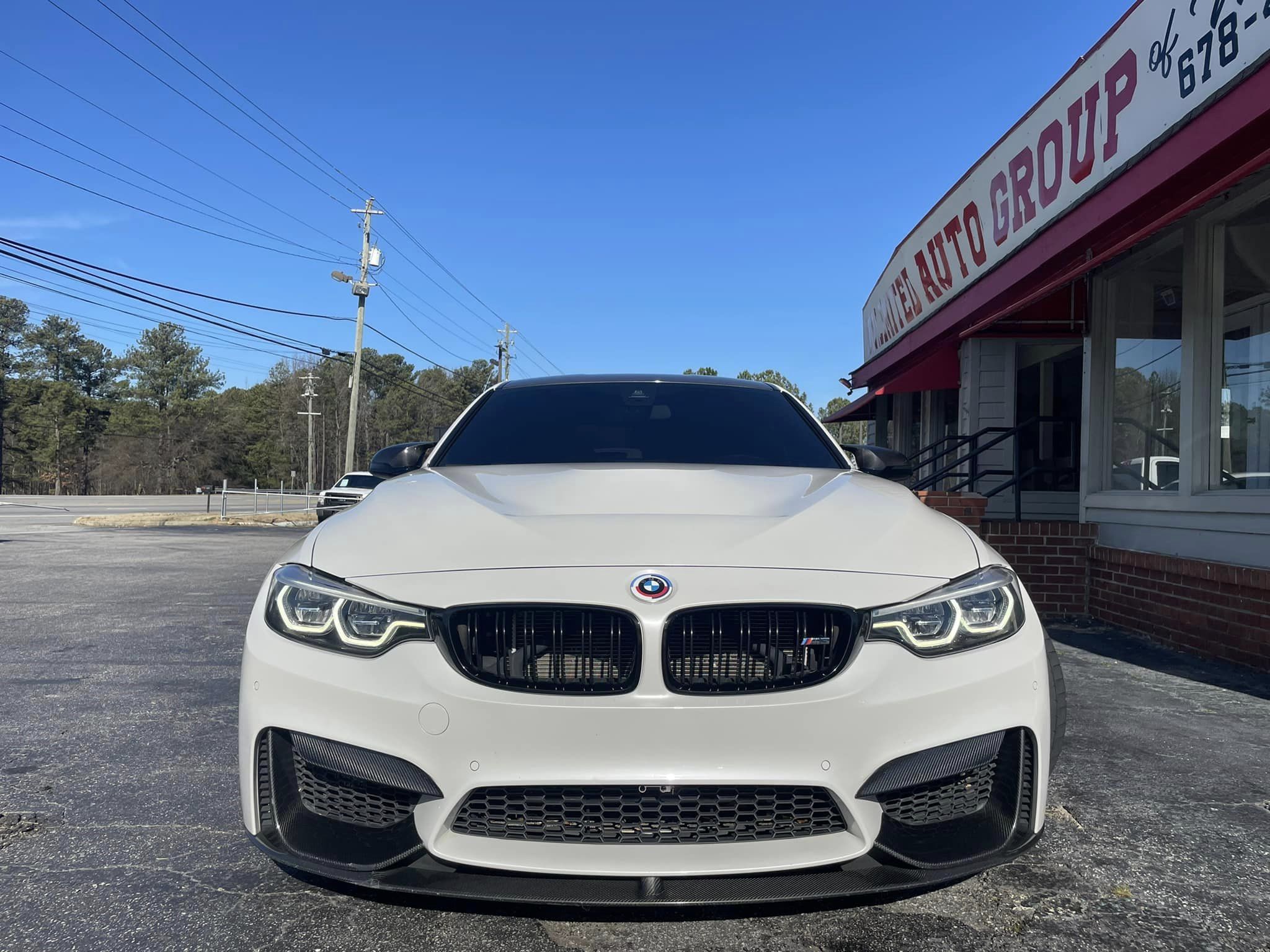 Dry Carbon Fiber Front Upper Splitters Fang - BMW F80 M3 & F82 / F83 M4
