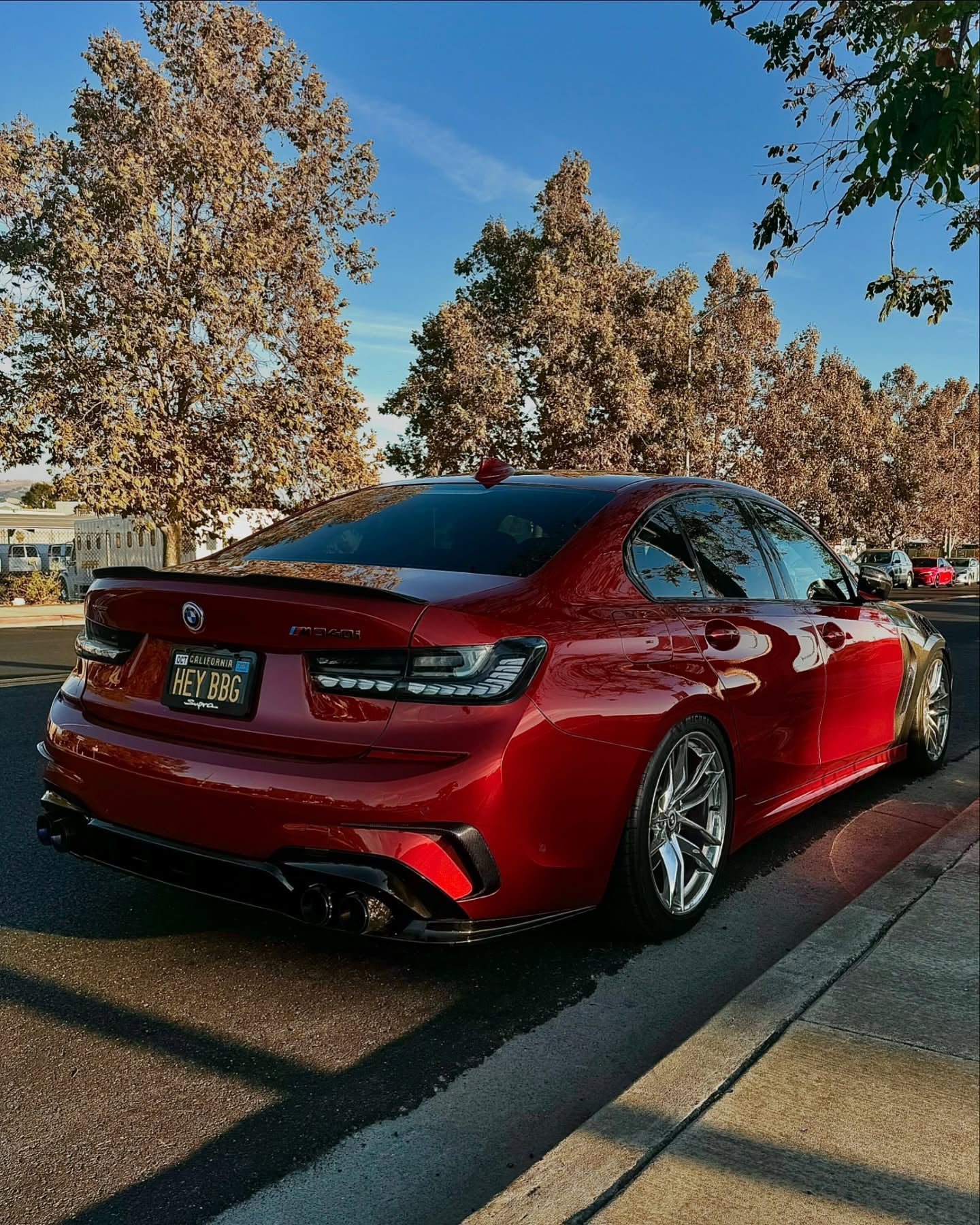 Y Style Gloss Black Rear Diffuser - BMW G20 3 Series Pre LCI