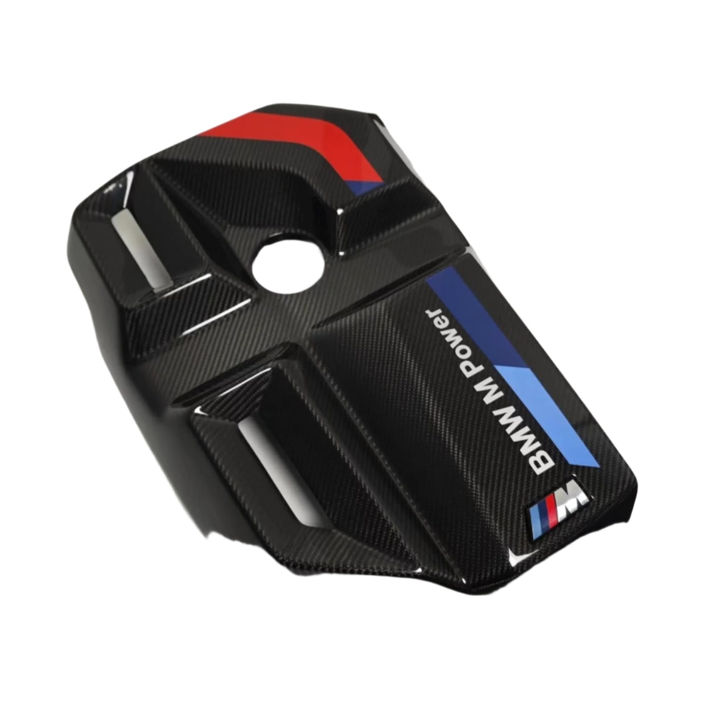 Carbon Fiber Engine Cover w/ M Stripe -  BMW G87 M2, G80 M3, and G82 / G83 M4