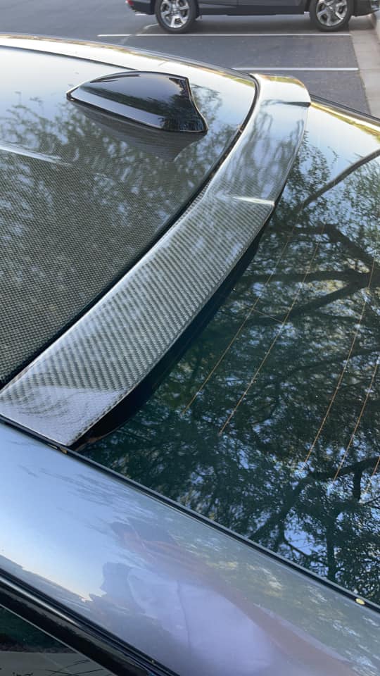 CARBON FIBER REAR ROOF WINDOW SPOILER - 2014-2020 BMW F82 M4 / F32 4 SERIES