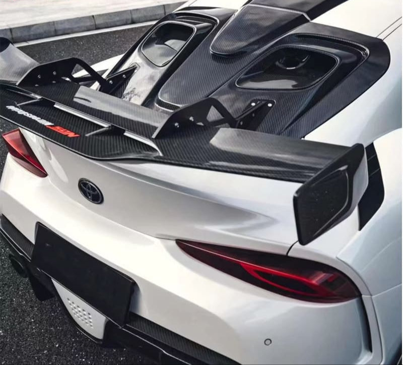 Carbon Fiber RC Style Rear Wing w/ Rear Vented Window Cover - toyota Supra MK5