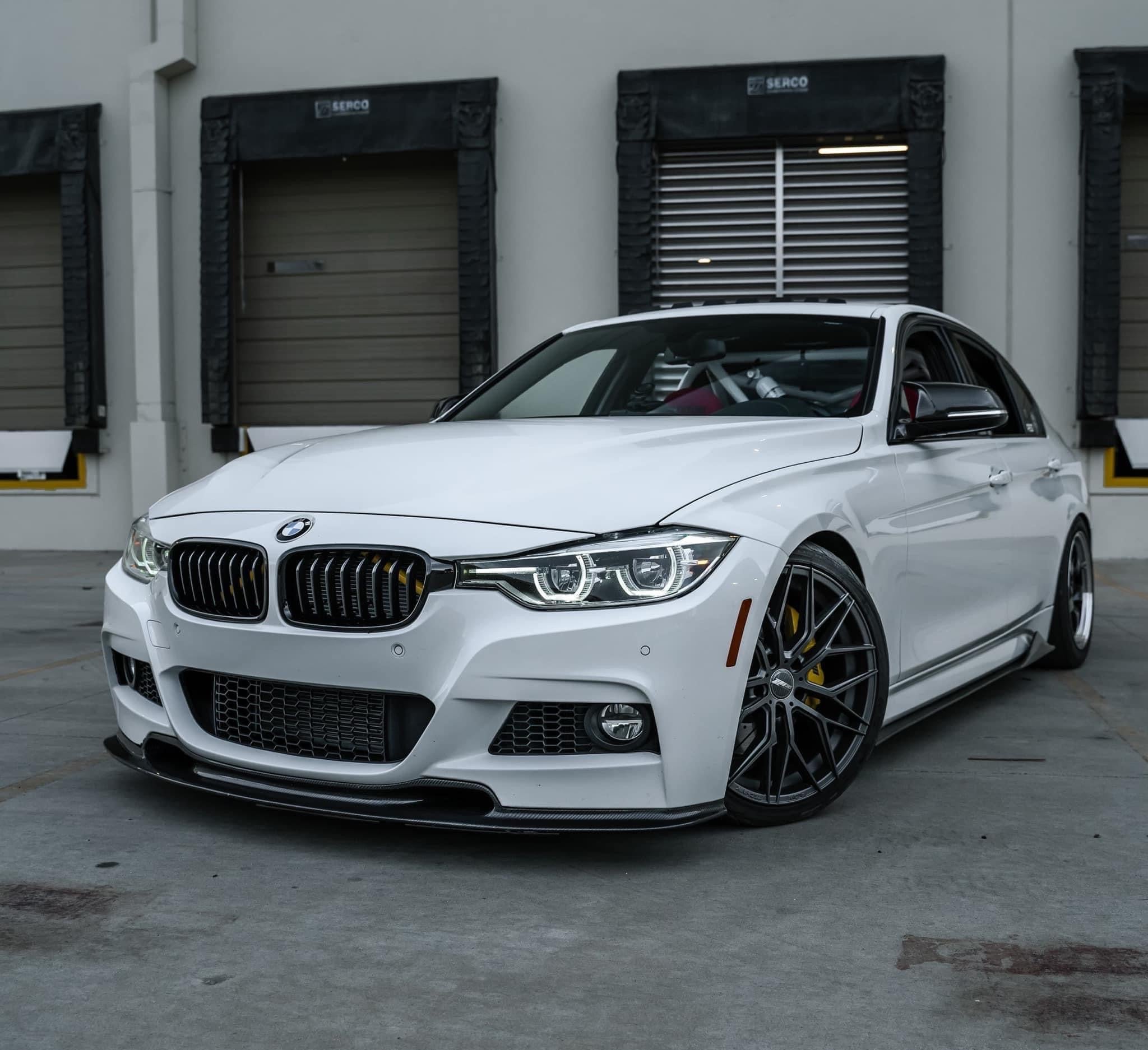 Carbon Fiber M Sport Front Bumper Lip for BMW F30 3 Series 2012-2019 V style