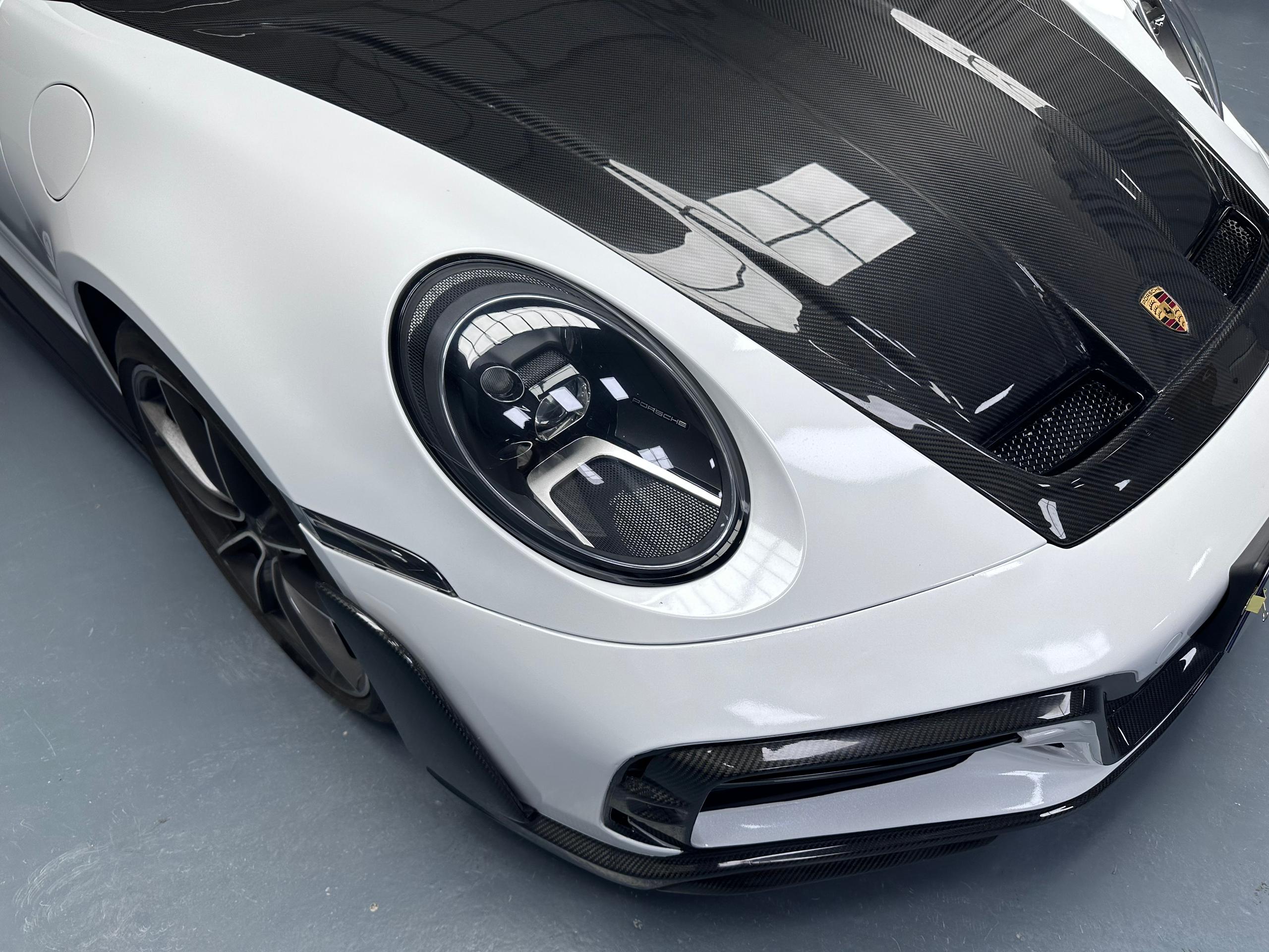 Prepreg Carbon Fiber Tec Style Front Hood Bonnet - Porsche 992 Carrera