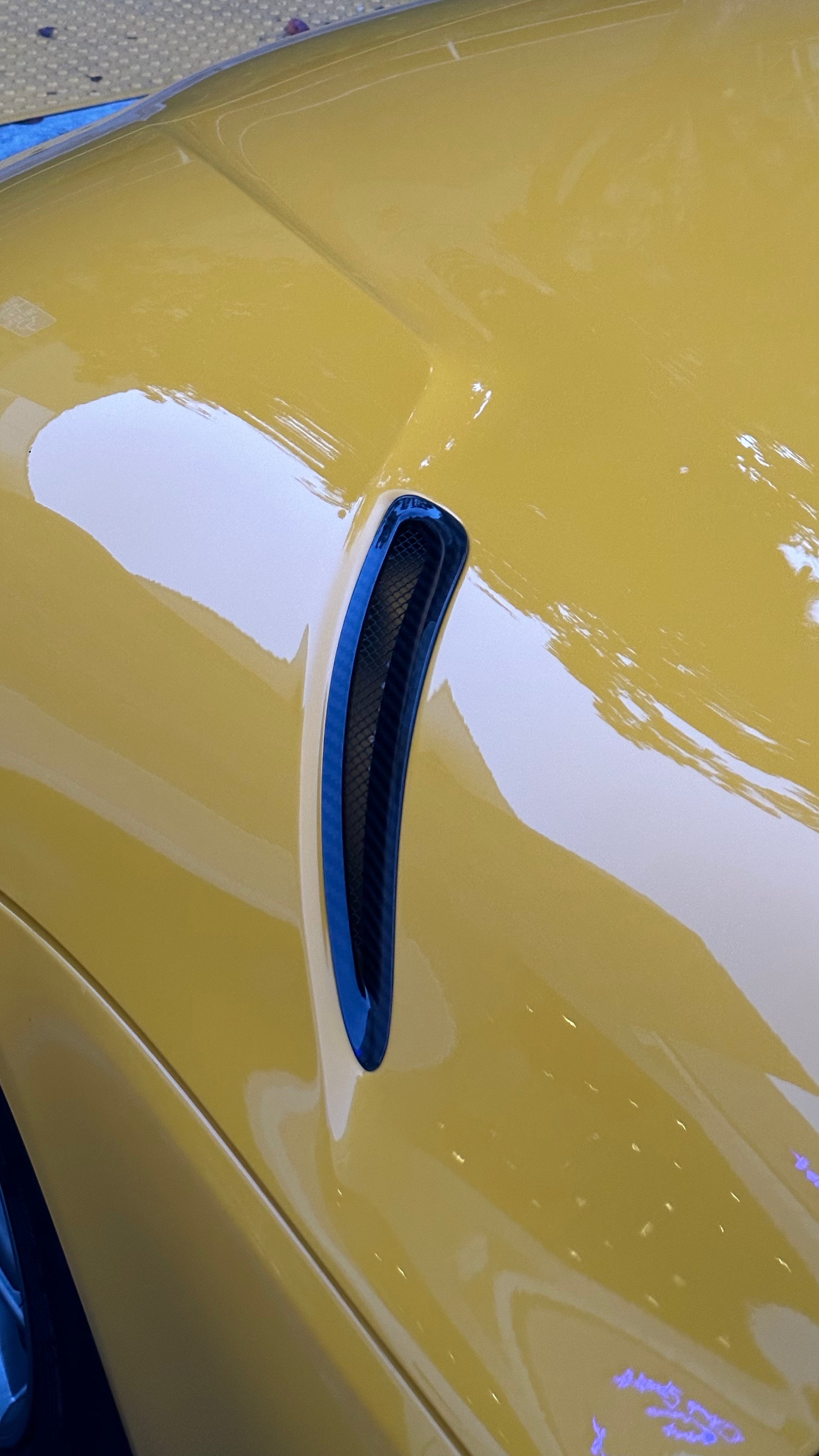 Carbon Fiber Hood Vent Scoop Trims - Toyota A90 Supra