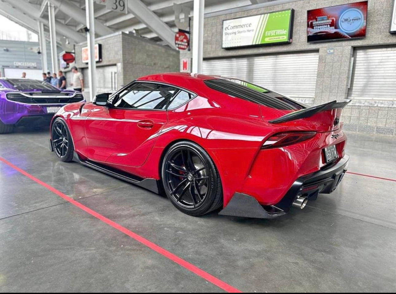 AG Style Carbon Fiber Rear Canard Splitters - Toyota A90 Supra MK5