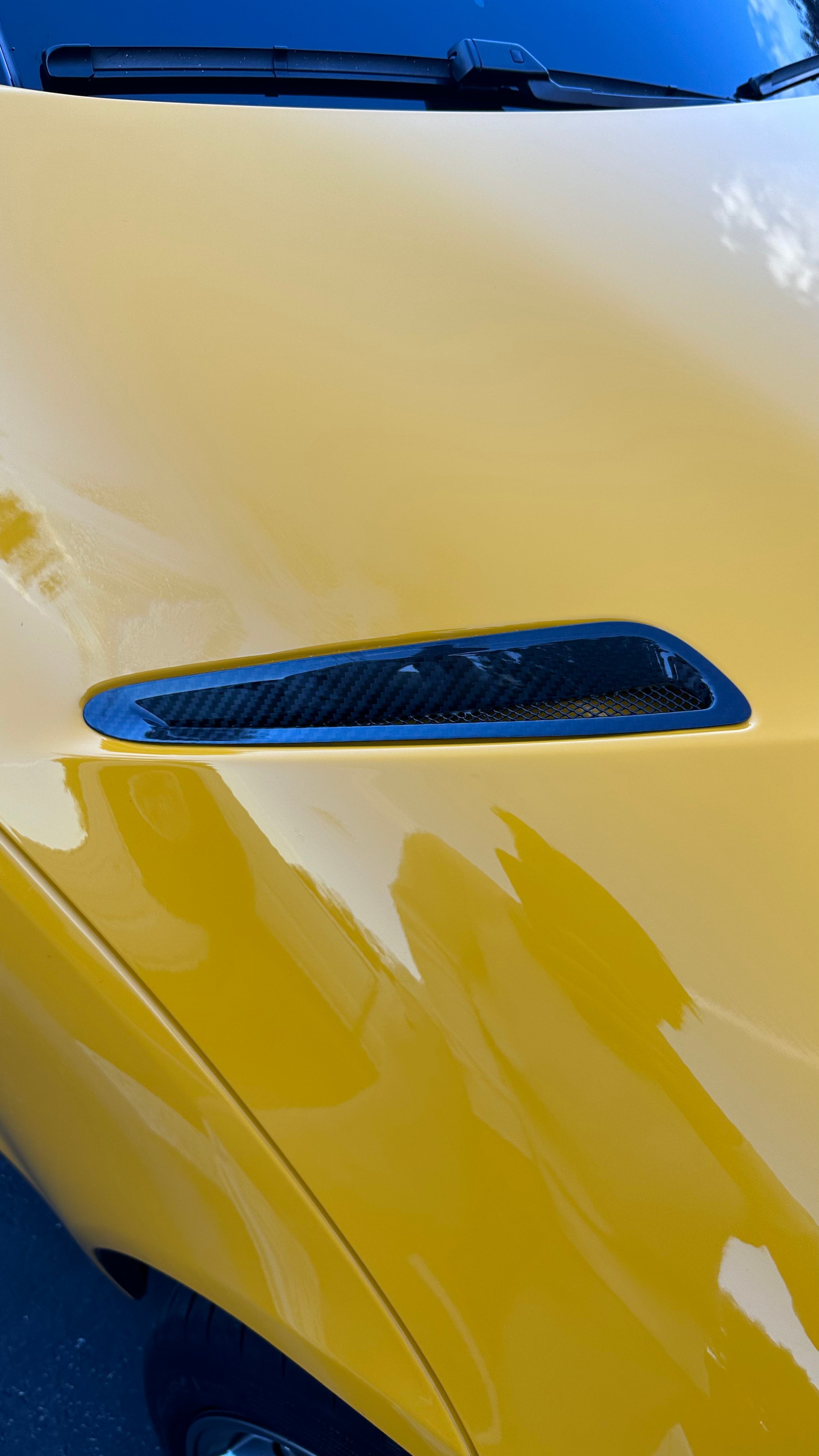 Carbon Fiber Hood Vent Scoop Trims - Toyota A90 Supra