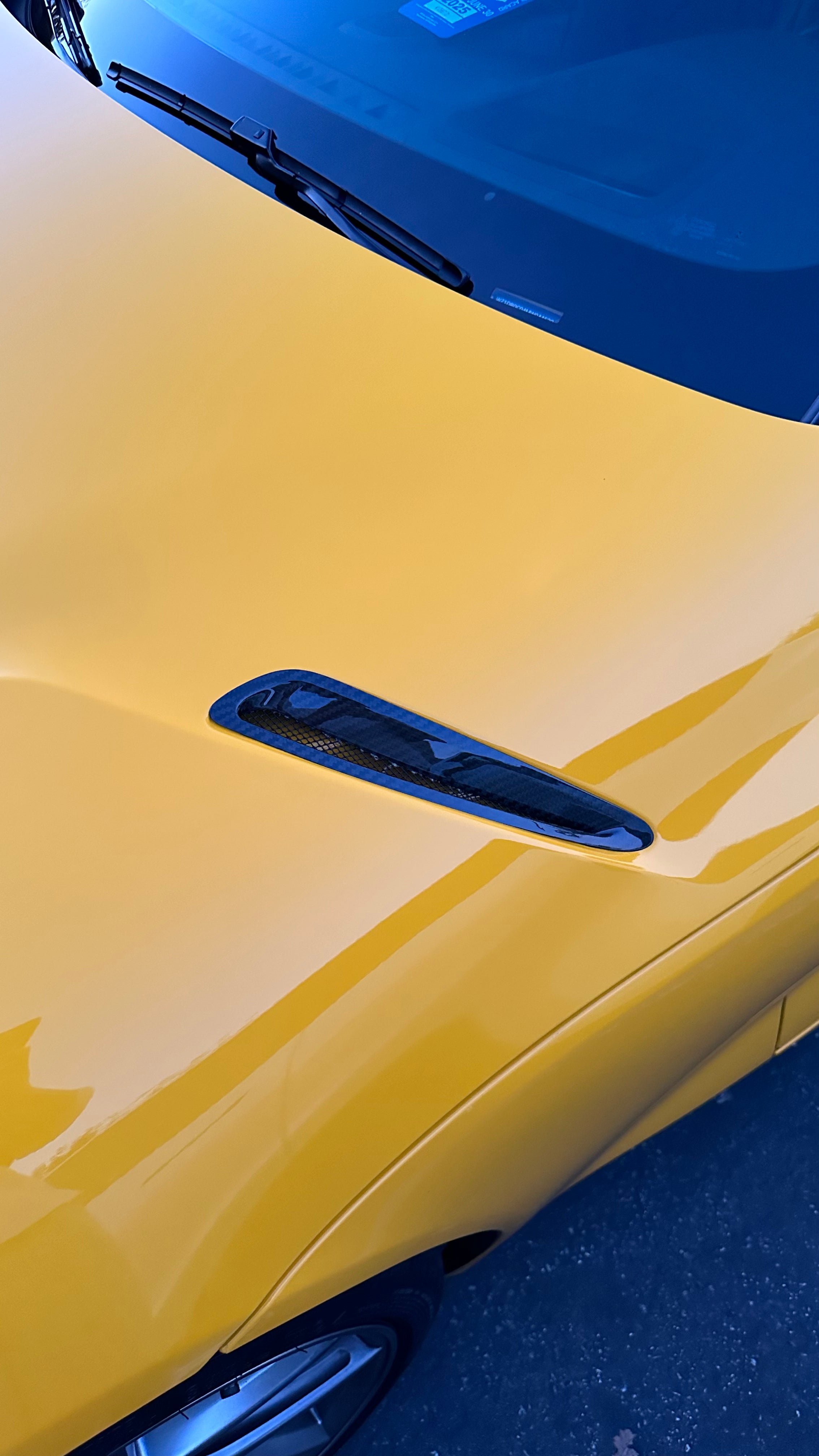 Carbon Fiber Hood Vent Scoop Trims - Toyota A90 Supra