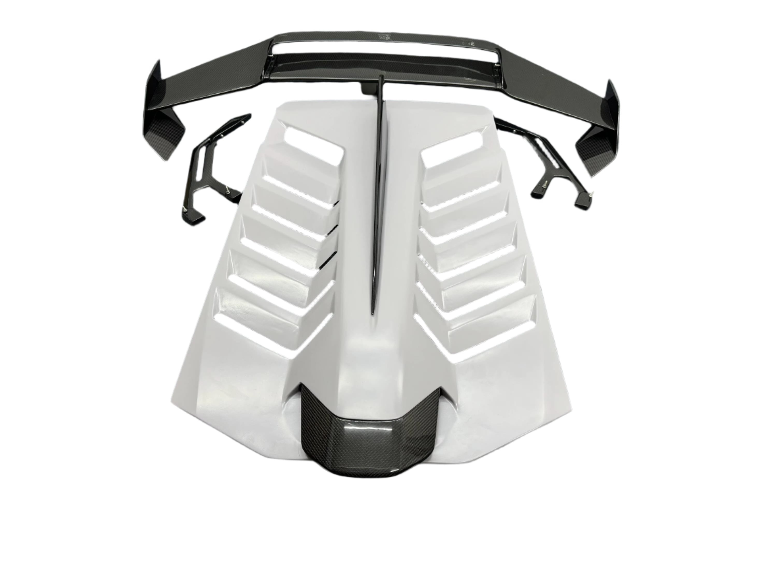 Half Carbon Fiber STO Style Rear Engine Hood Cover - Lamborghini Huracan LP580/LP610/EVO