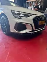M Style  Gloss Black Front Splitter Lip - Audi A3 8Y S3 S-Line 2020-2024