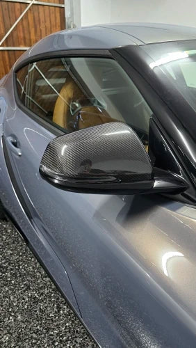 Carbon Fiber Mirror Cap Set Replacements - Toyota A90 Supra