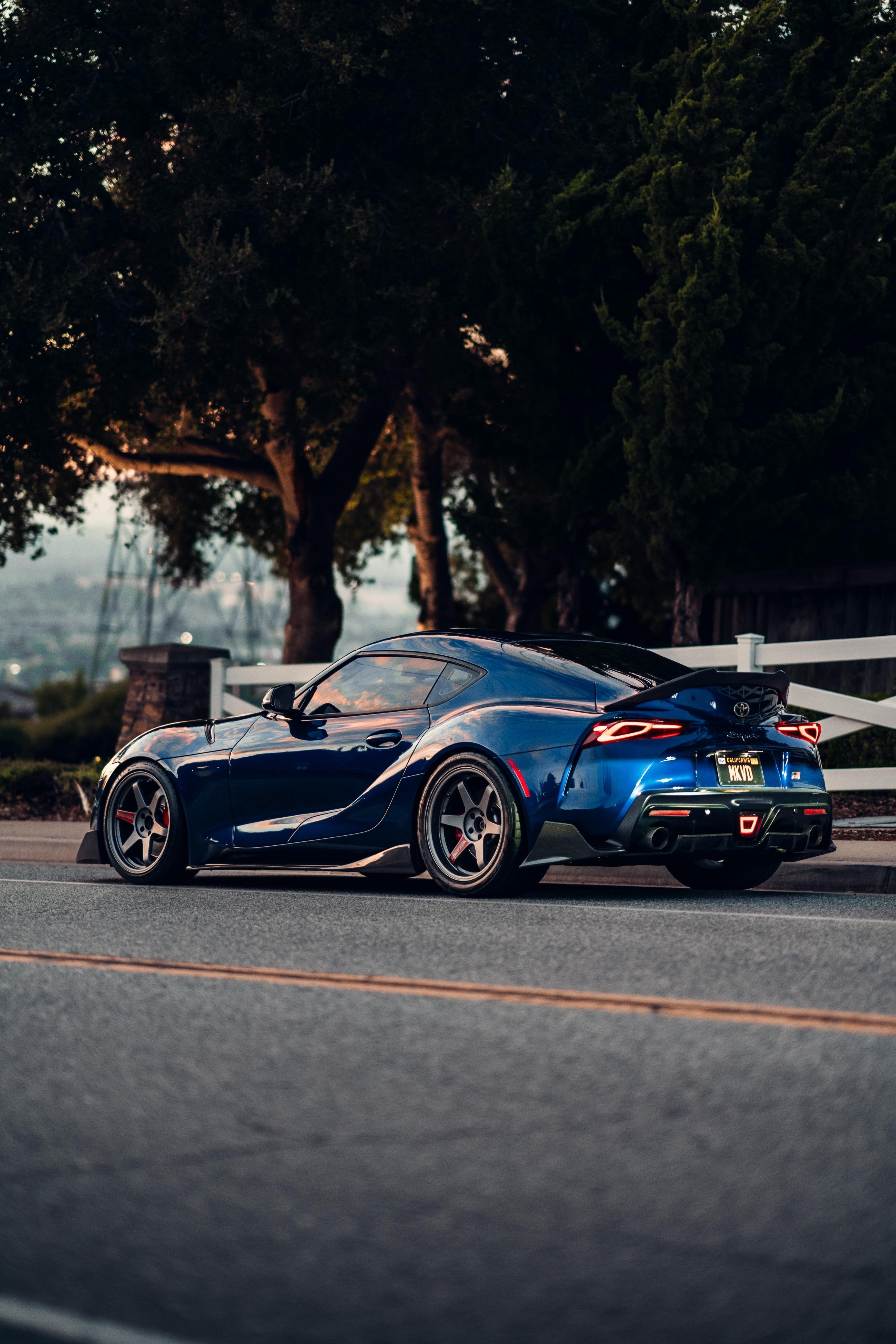 AG Style Carbon Fiber Rear Canard Splitters - Toyota A90 GR Supra