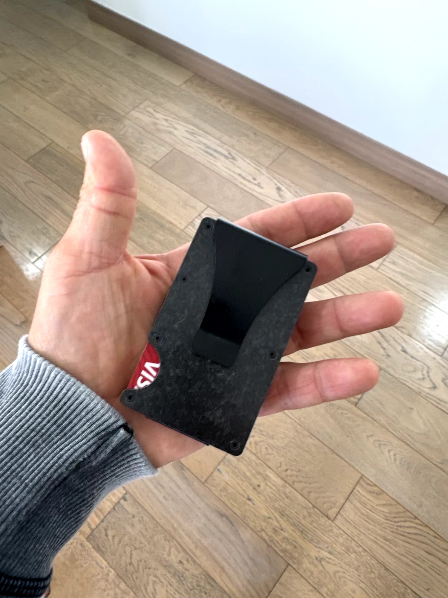 Slim Forged Carbon Fiber Card Wallet w/ Money Clip