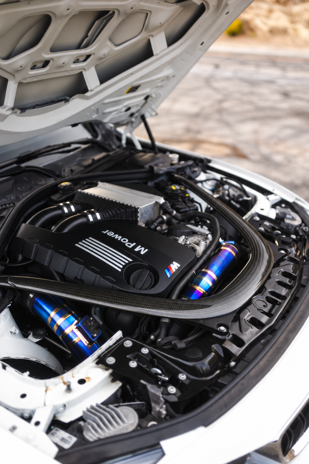 S55 Titanium Front Mount Air Intake Kit - BMW F80 M3, F82/F83 M4, & F87 M2C