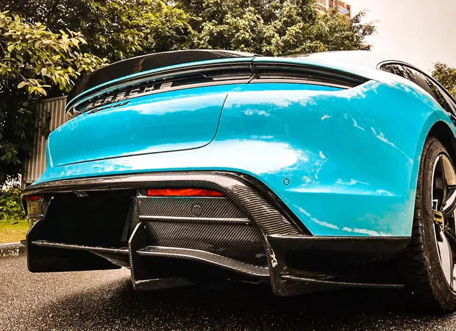 Porsche Taycan (2019-2023) Carbon Fiber Rear Diffuser