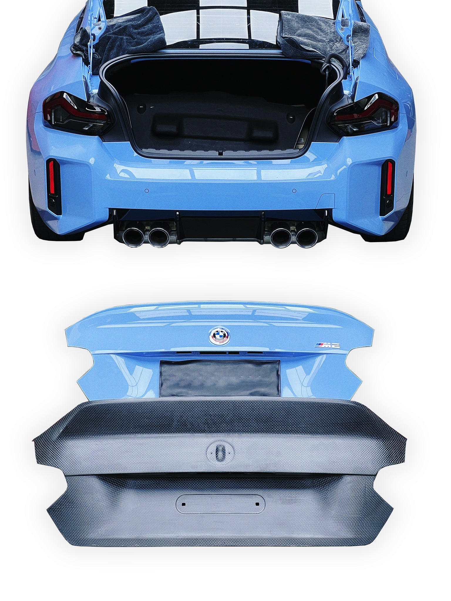 CSL Style Carbon Fiber Rear Trunk - BMW G87 M2
