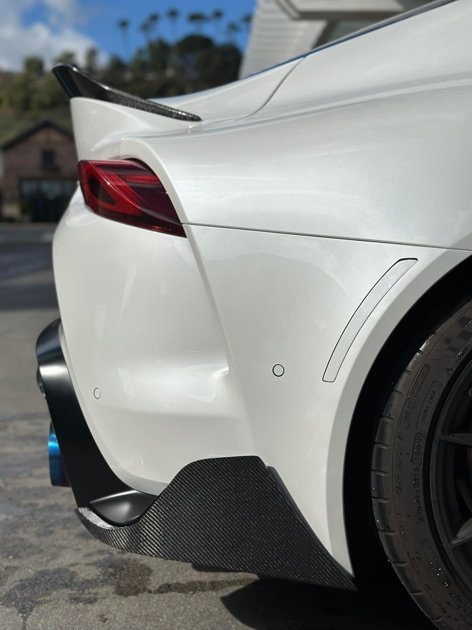 AG Style Carbon Fiber Rear Canard Splitters - Toyota A90 Supra MK5